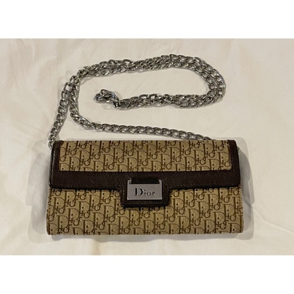 ✨Authentic Vintage Christian Dior Diorissimo Oblique Monogram Wallet On Chain - Picture 5 of 15